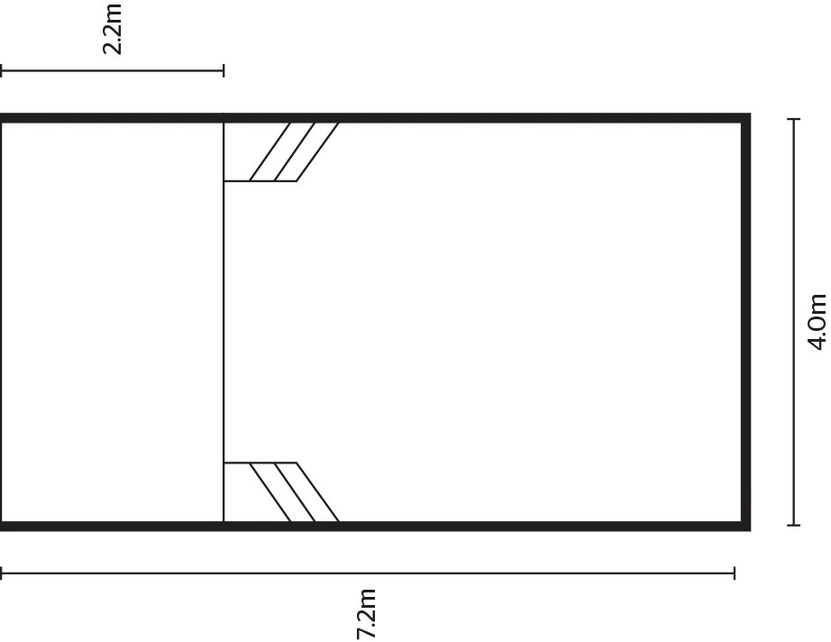 The Beach Pool 7.2m dimensions