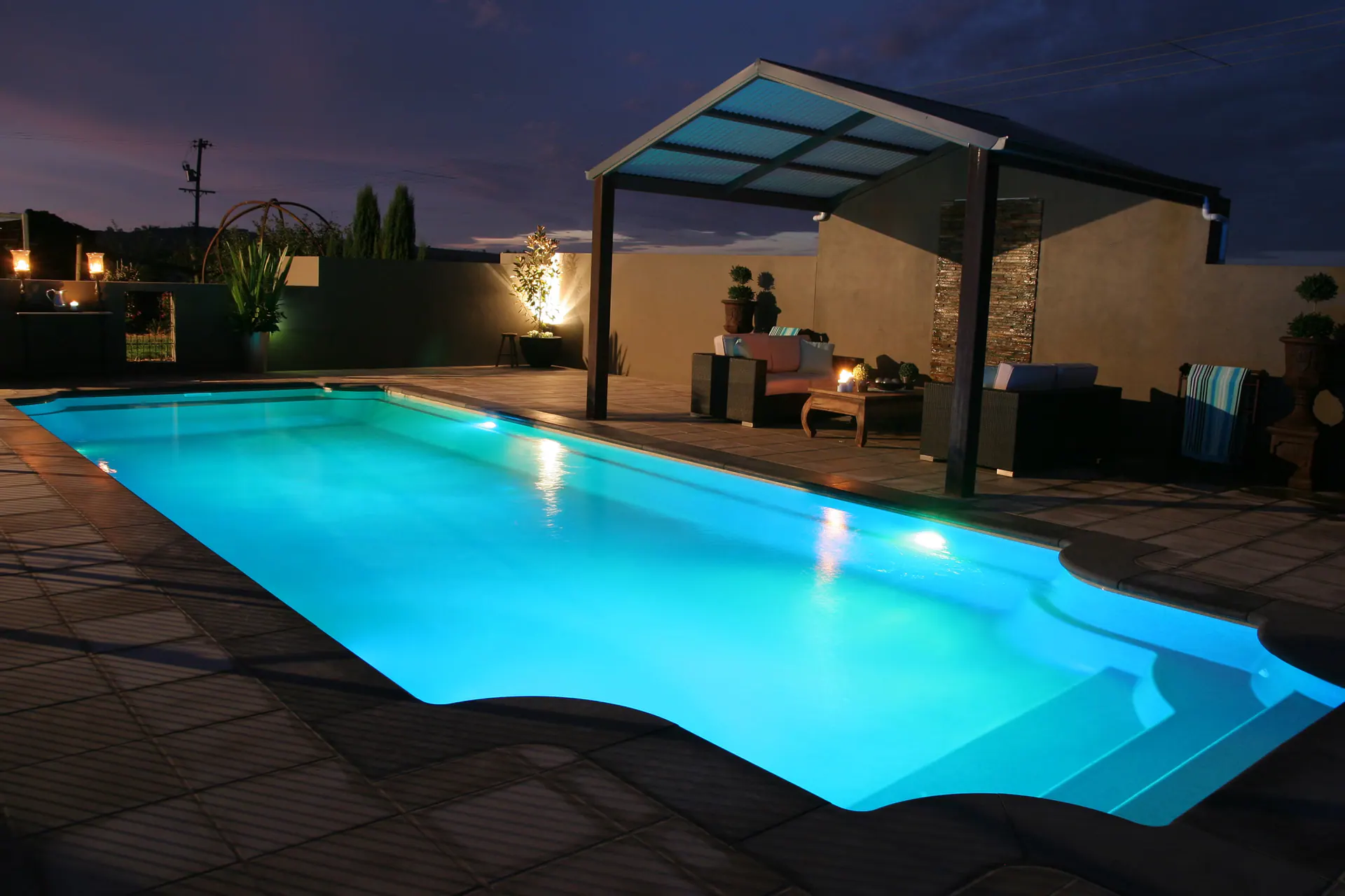 The Corinthian fibreglass pool installed by Complete Creative Constructions South Brisbane
