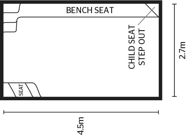 The Entertainer 4.5m dimensions