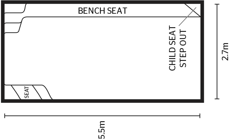 The Entertainer 5.5m dimensions