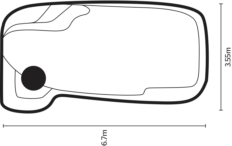 The Freedom 6.7m dimensions