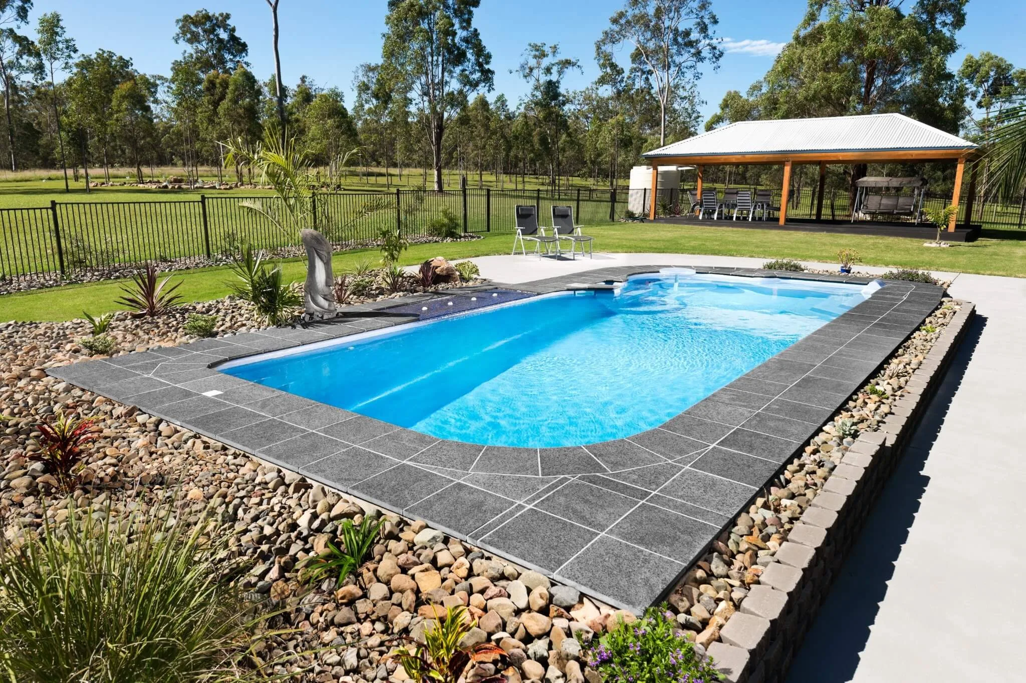 The Champagne fibreglass pool