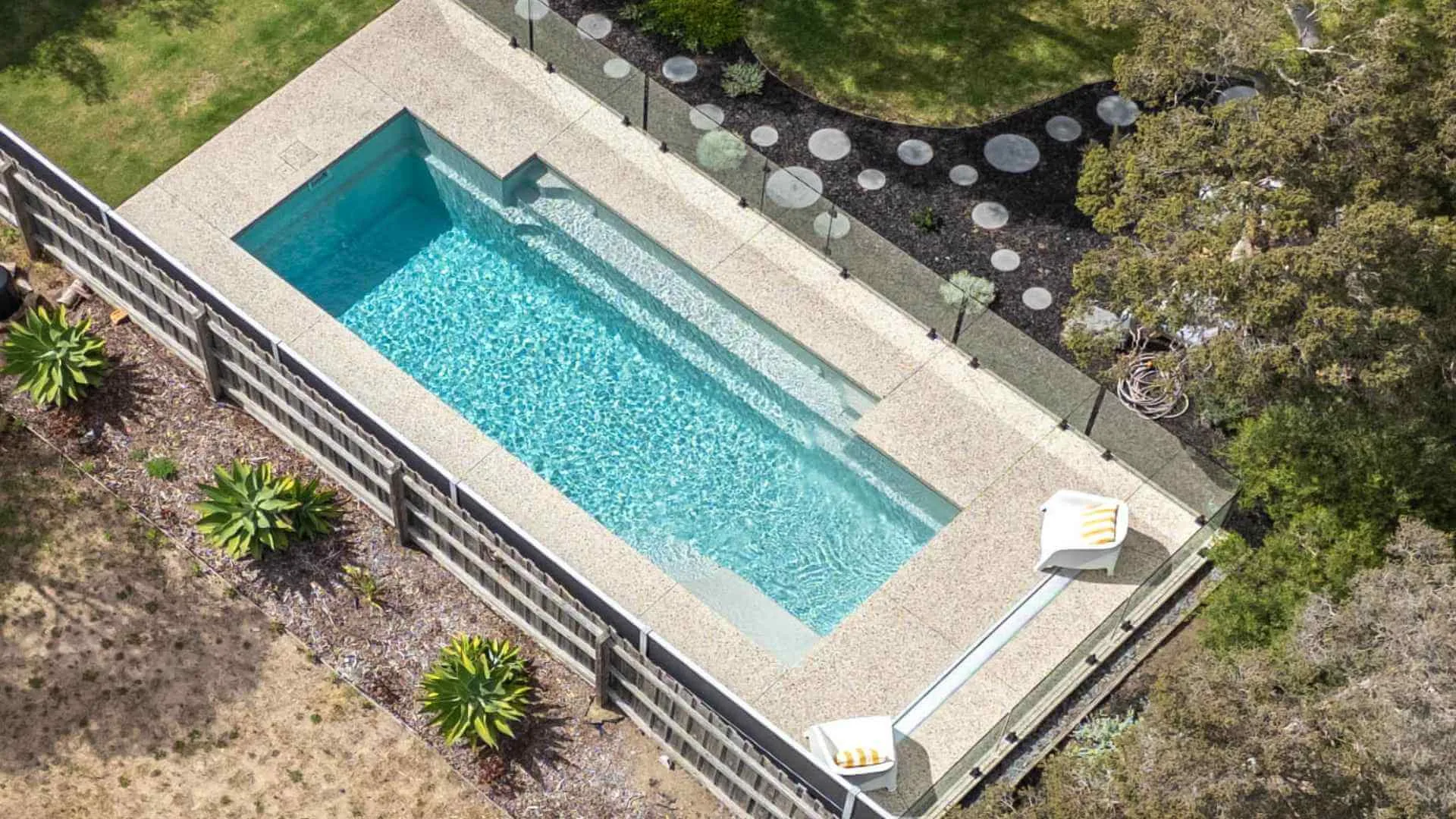 Family friendly fibreglass pool
