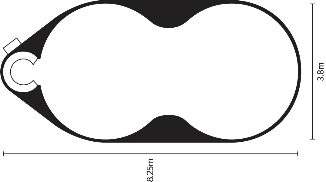 Above Ground Pool with Spa