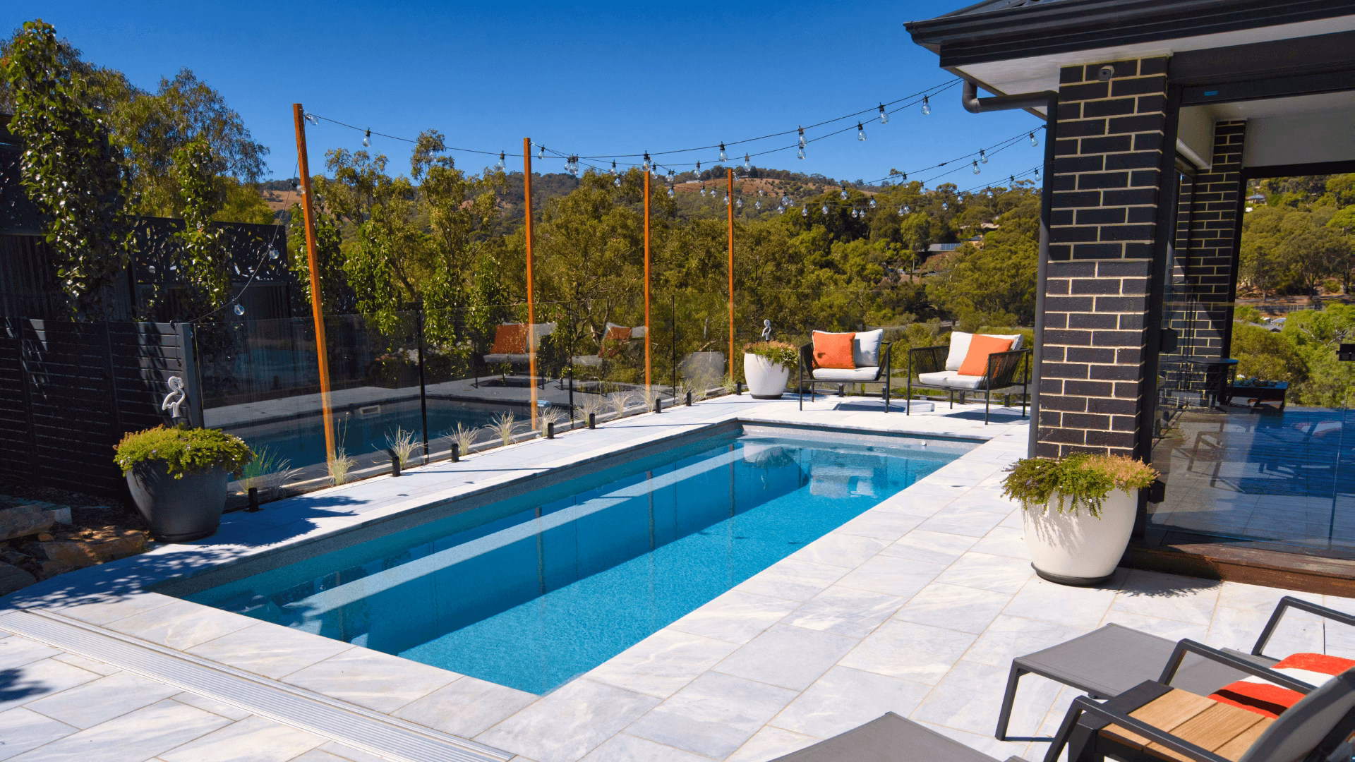 Modern fibreglass swimming pool Brisbane