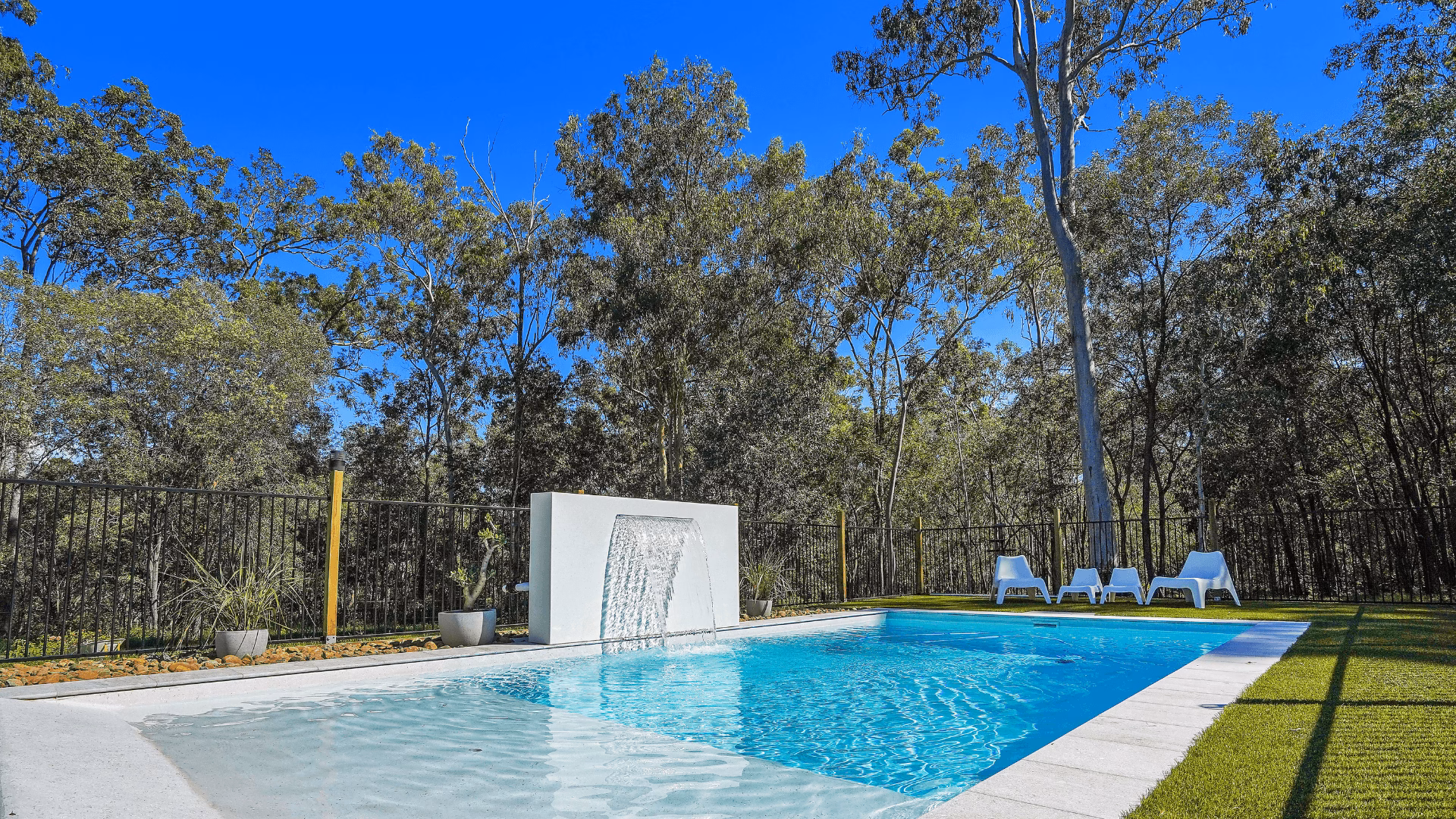 Modern fibreglass swimming pool Brisbane