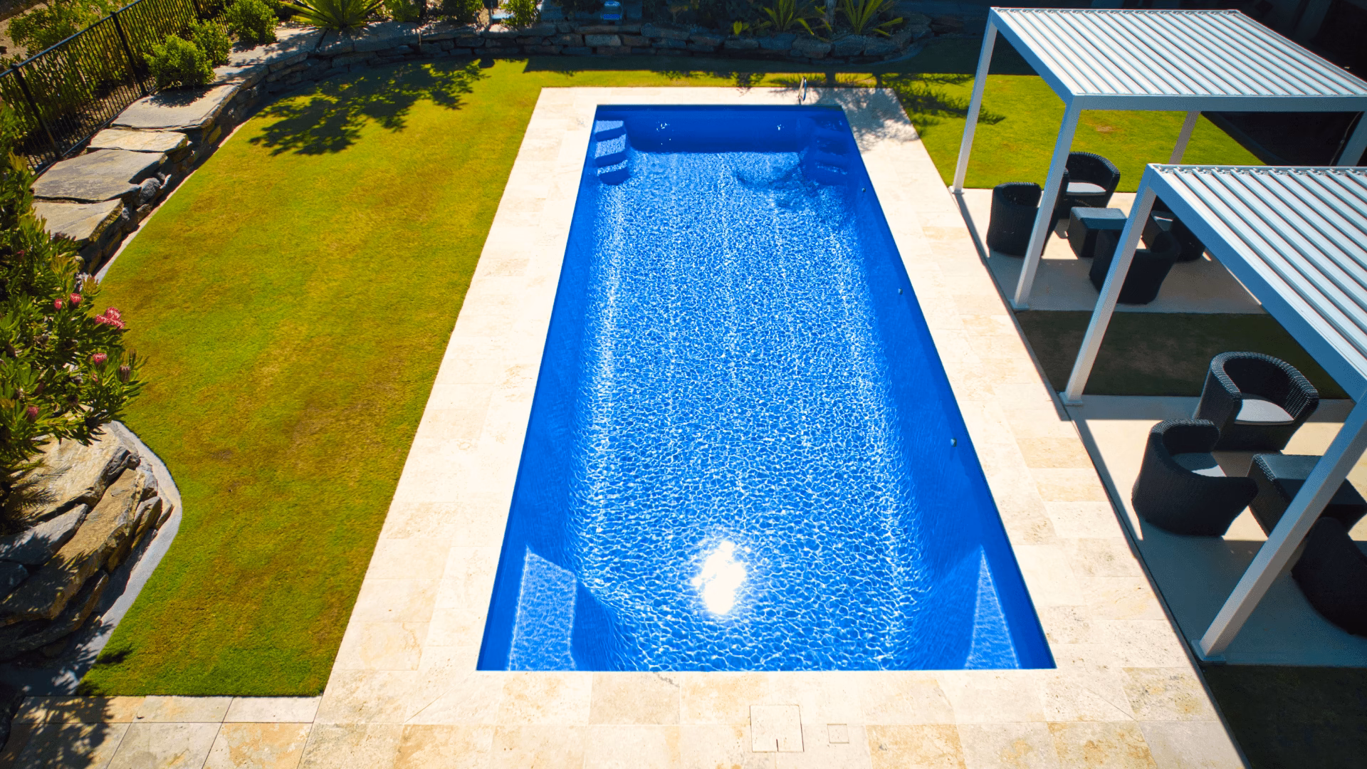 Modern backyard pool
