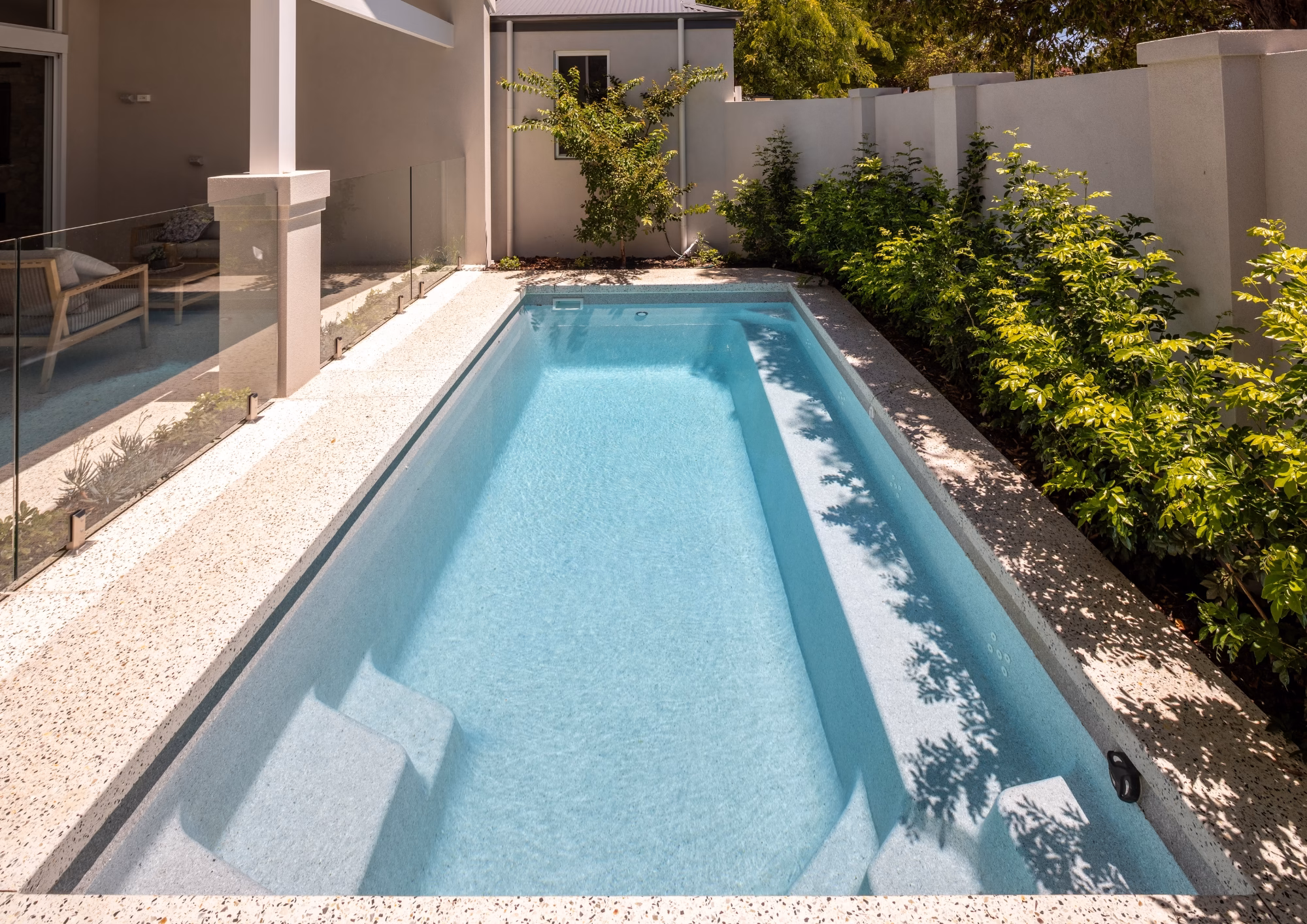 Modern backyard pool