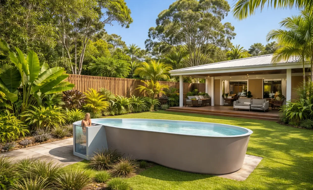 Above Ground Pool with Spa